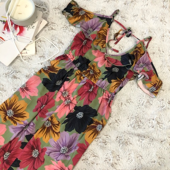 Band of Gypsies London Floral Maxi Dress Small NWT - Picture 7 of 8